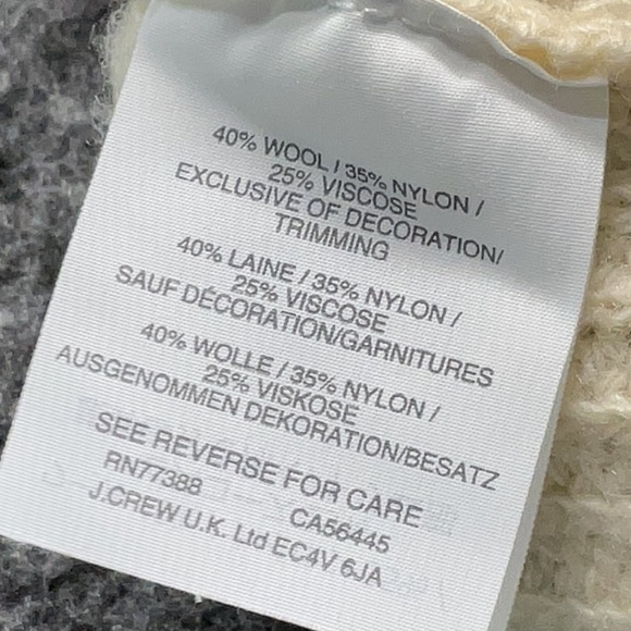 J Crew Women's Cream Sweater with Black Bow Accent - Picture 2 of 8